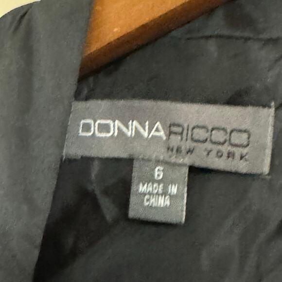 NWT Donna Ricco Dress Womens Size 6 Party Cocktail Little Black Dress Whimsigoth - Picture 4 of 8